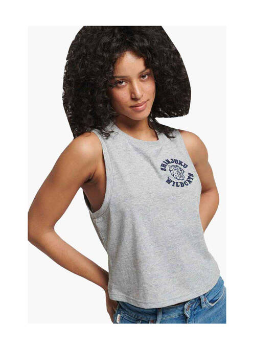 Débardeur gris SUPERDRY pour femme