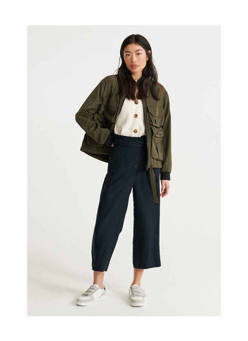 Pantalon 7/8 bleu SUPERDRY pour femme