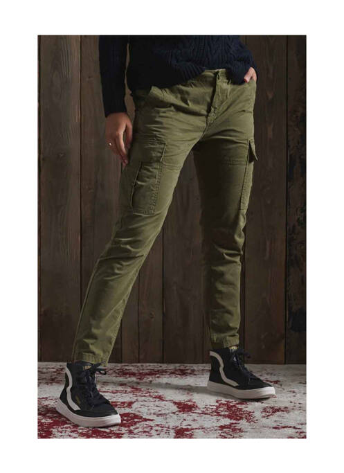 Pantalon cargo vert SUPERDRY pour femme