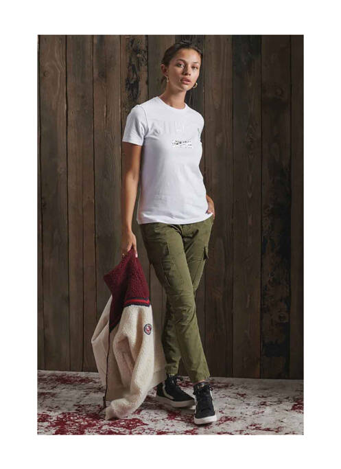 Pantalon cargo vert SUPERDRY pour femme