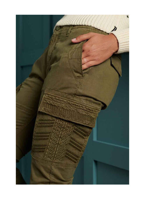 Pantalon cargo vert SUPERDRY pour femme