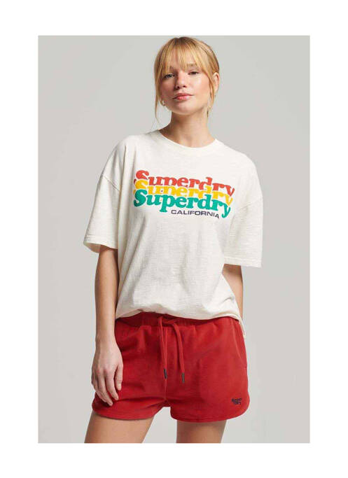 Short rouge SUPERDRY pour femme