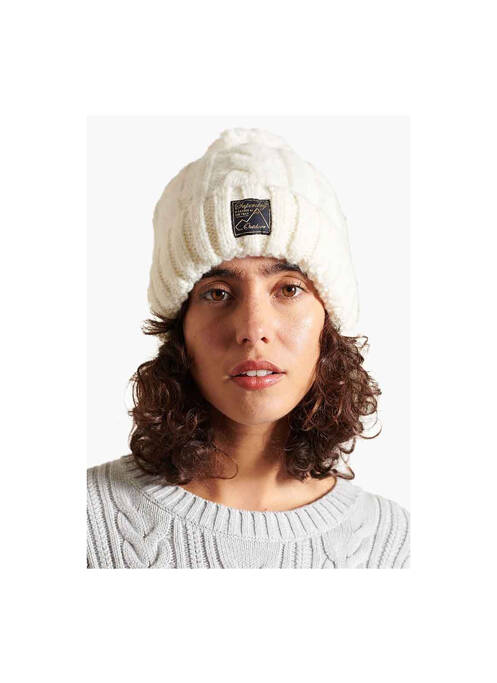 Bonnet blanc SUPERDRY femme