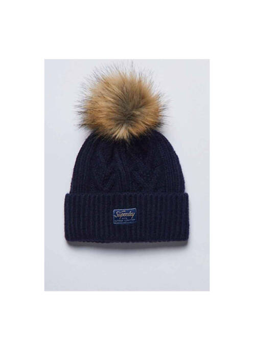 Bonnet bleu SUPERDRY femme