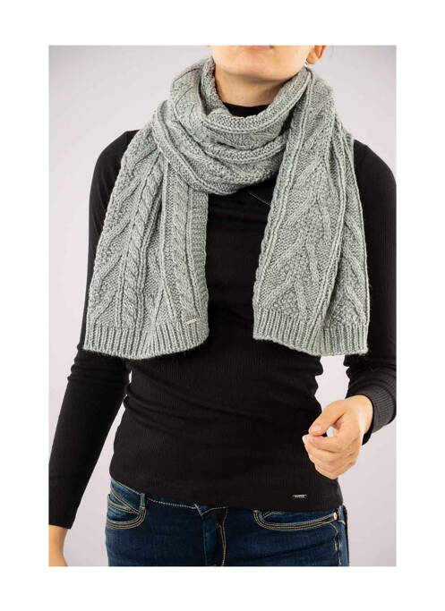 Echarpe gris SUPERDRY femme