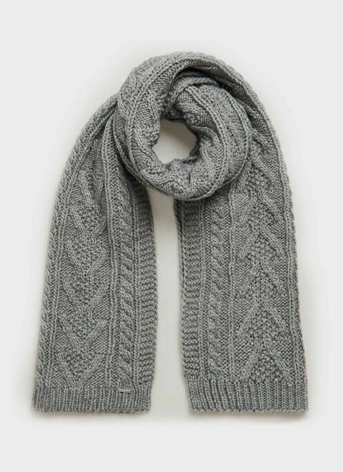 Echarpe gris SUPERDRY femme