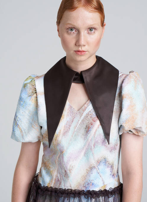 Robe mi-longue marron YOUNG DESIGNERS pour femme