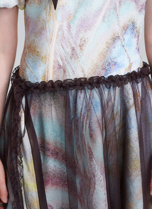 Robe mi-longue marron YOUNG DESIGNERS pour femme