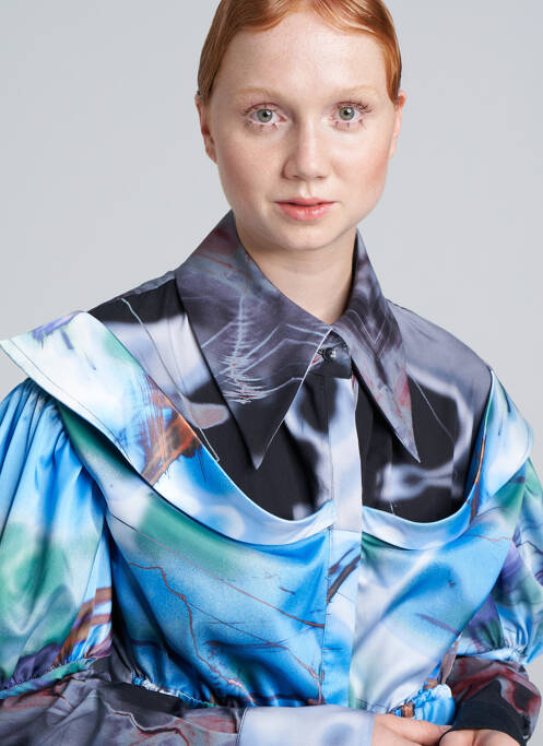 Robe longue bleu YOUNG DESIGNERS pour femme