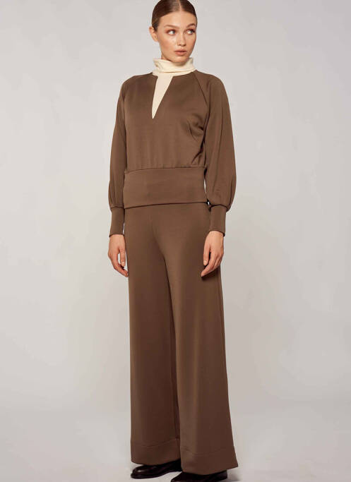 Chemisier marron YUGEN pour femme