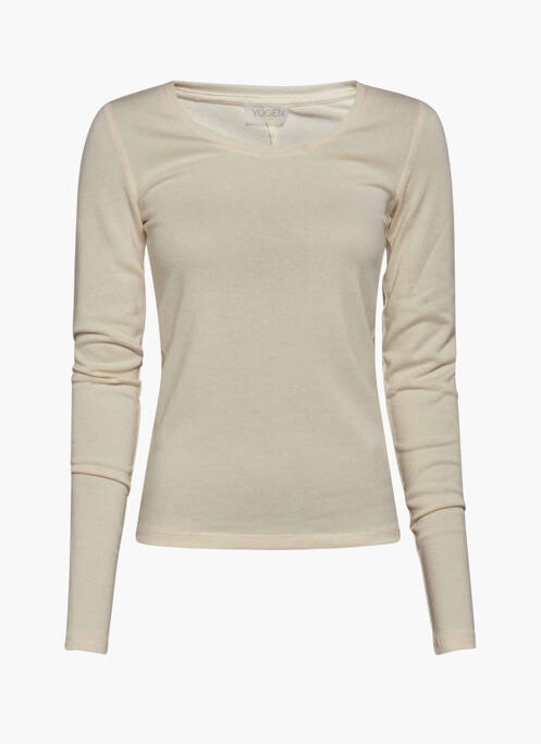 T-shirt beige YUGEN pour femme