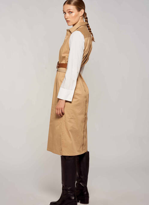 Robe longue beige YUGEN pour femme