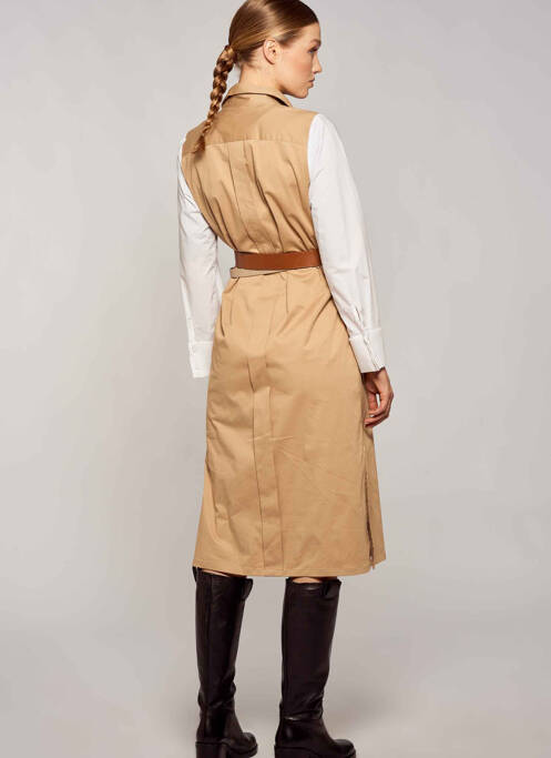 Robe longue beige YUGEN pour femme