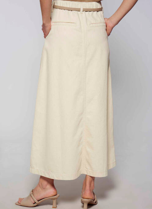 Jupe mi-longue beige YUGEN femme