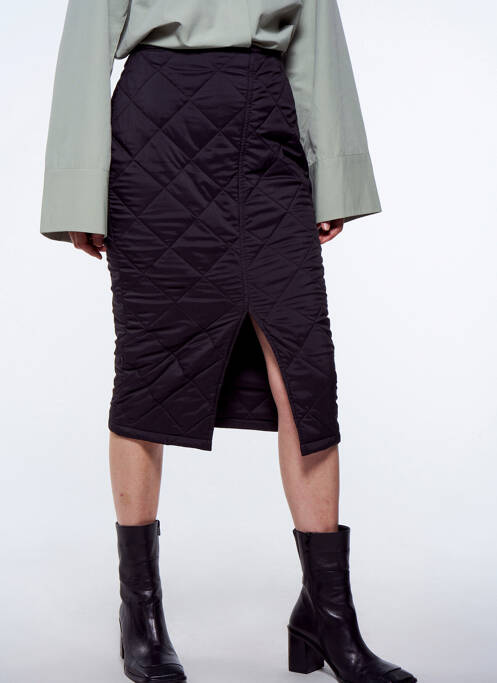 Jupe mi-longue noir YUGEN pour femme