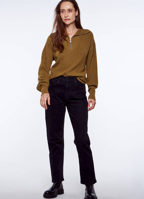 Pull col roulé vert YUGEN femme