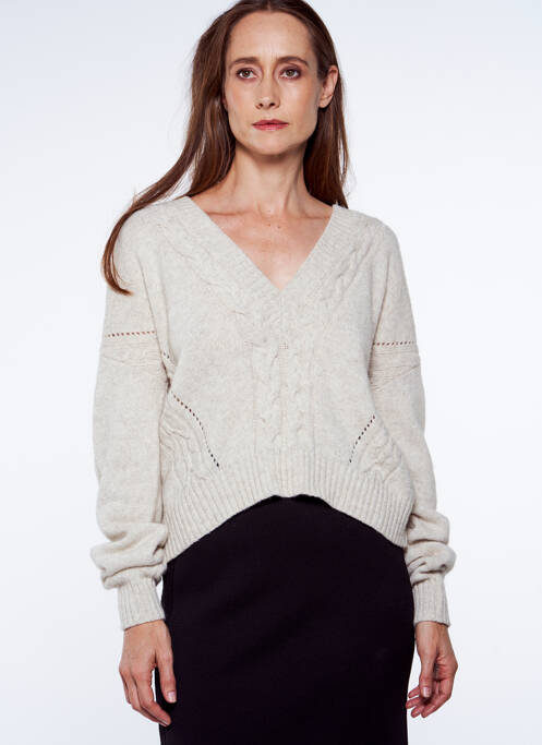 Pull beige YUGEN pour femme