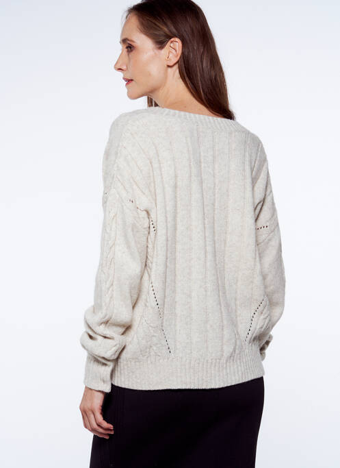 Pull beige YUGEN pour femme
