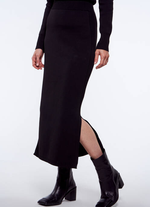 Jupe mi-longue noir YUGEN pour femme