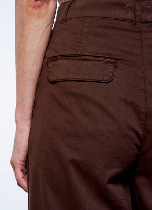 Pantalon droit marron YUGEN pour femme