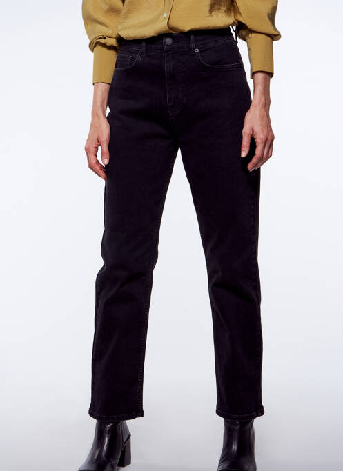 Jeans coupe droite noir YUGEN pour femme