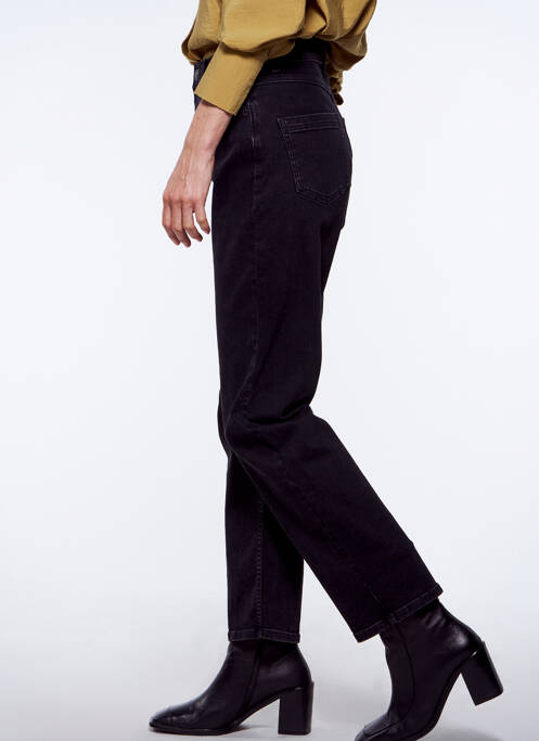 Jeans coupe droite noir YUGEN pour femme
