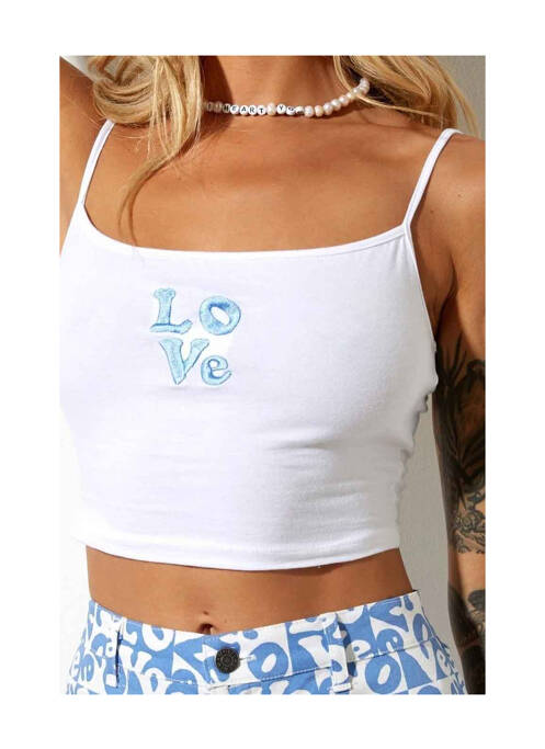 Top blanc MOTEL pour femme