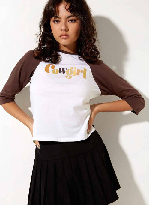 T-shirt blanc MOTEL pour femme