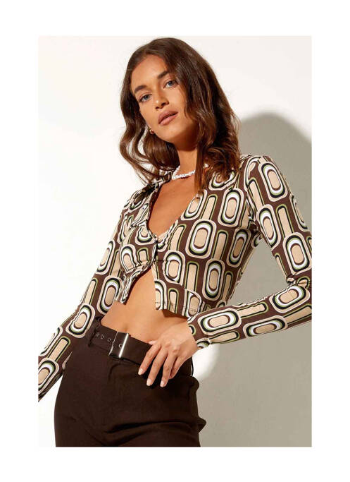 T-shirt marron MOTEL pour femme