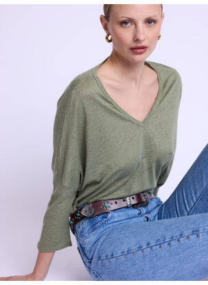 T-shirt kaki BERENICE femme