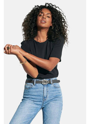Ceinture fermeture lanière réglable avec boucle et clip noir ONLY femme