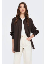 Chemisier manches longues manches longues marron ONLY femme