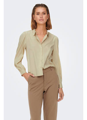 Chemisier coupe droite beige JACQUELINE DE YONG femme