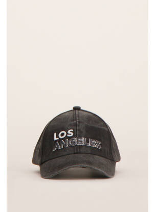 Casquette fermeture lanière réglable avec boucle et clip gris ONLY femme