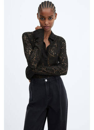 Chemisier noir MANGO femme
