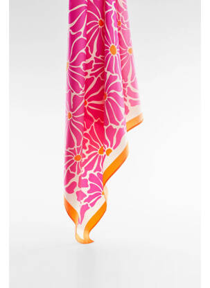Foulard rose MANGO femme