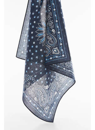 Foulard bleu MANGO femme