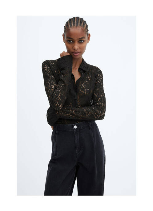 Chemisier noir MANGO femme