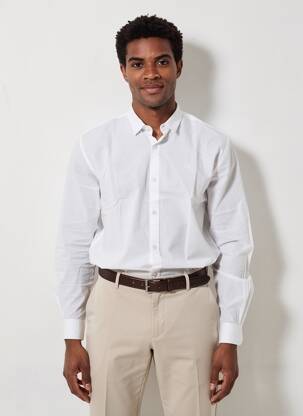Chemise manches longues coupe droite blanc LEE COOPER homme