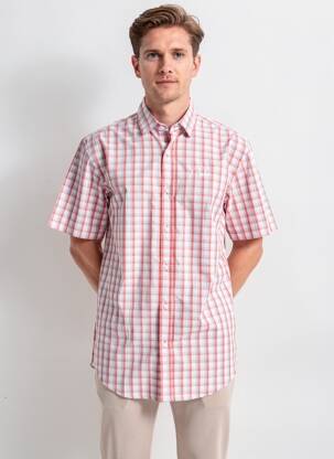 Chemise manches courtes poches rouge LEE COOPER homme