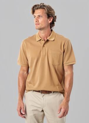 Polo coupe droite manches courtes beige LEE COOPER homme