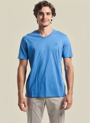 T-shirt coupe droite manches courtes bleu LEE COOPER homme