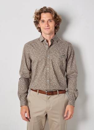 Chemise manches longues imprimé fantaisie vert LEE COOPER homme