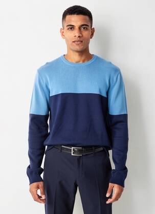 Pull col rond manches longues bleu LEE COOPER homme