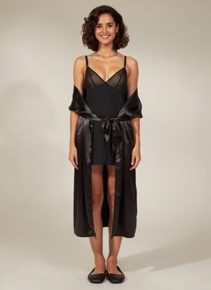 Nuisette/combinette manches bretelles ajustables noir SIMONE PERELE femme