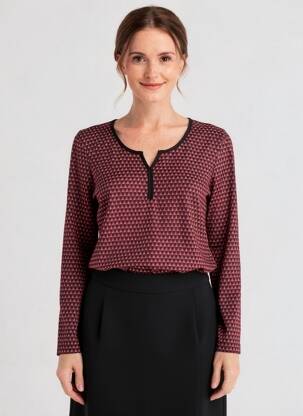Top manches longues manches longues rouge DAMART femme