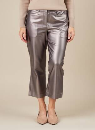 Pantalon 7/8 fermeture zippée sous rabat avec crochet argent ASHLEY BROOKE femme
