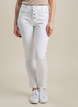 Pantalon slim poches blanc LINEA TESINI femme