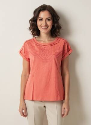 Top manches courtes manches courtes rose DAMART femme
