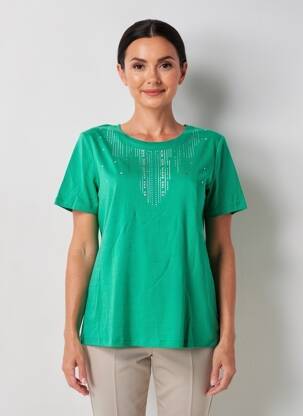 Top manches courtes manches courtes vert DAMART femme